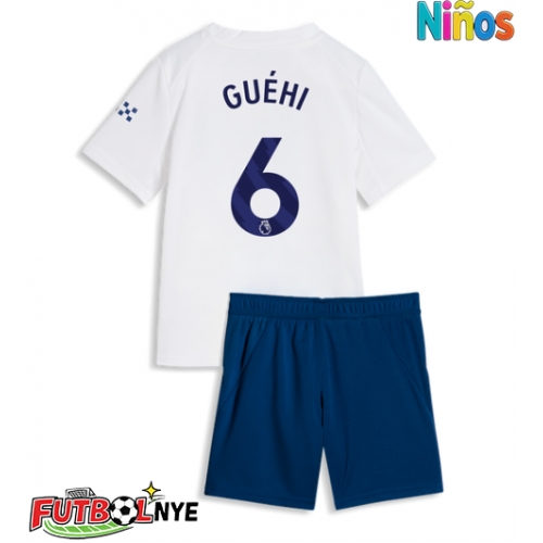 Camiseta Manchester City Marc Guehi #6 Tercera Equipación para niños 2026-27 manga corta (+ pantalones cortos)